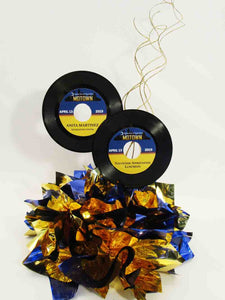 Real 45 records table centerpiece - Designs by Ginny