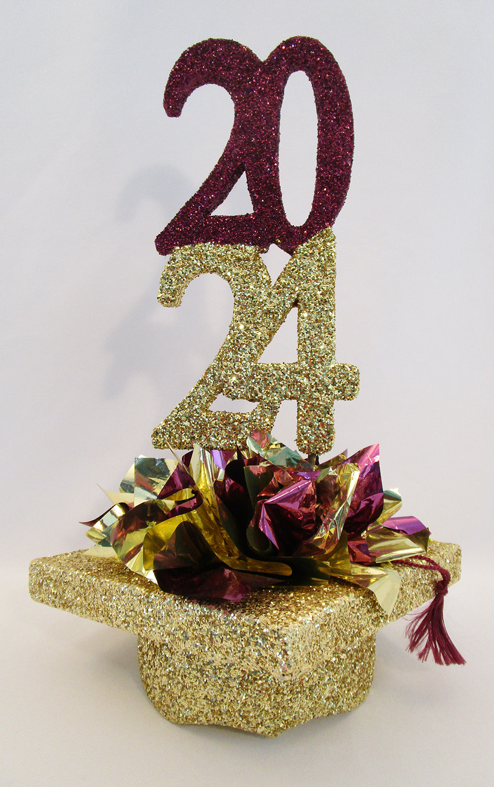 Grad hat graduation centerpiece - Designs by Ginny