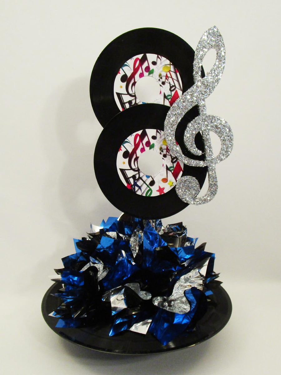 50's Rock N Roll Record & Musical Centerpiece – Designs By Ginny