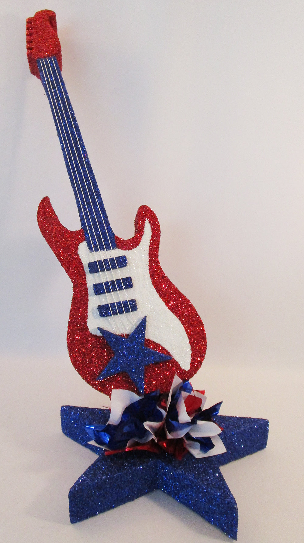 Red, White And Blue Guitar Centerpiece - Designs by Ginny