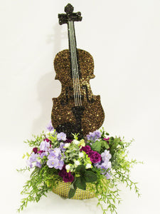 Violin floral centerpiece - Designs by Ginny