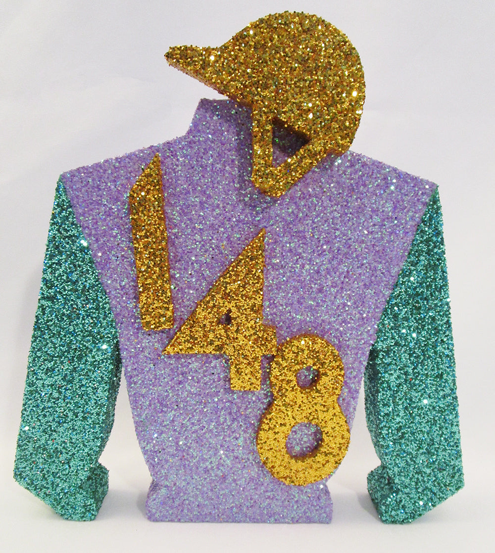 Jockey silk Styrofoam cutout - Designs by Ginny