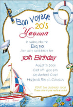 Load image into Gallery viewer, Nautical Birthday Invite
