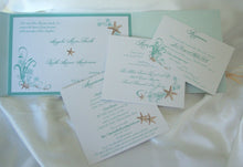 Load image into Gallery viewer, Star Fish themed Wedding Invite
