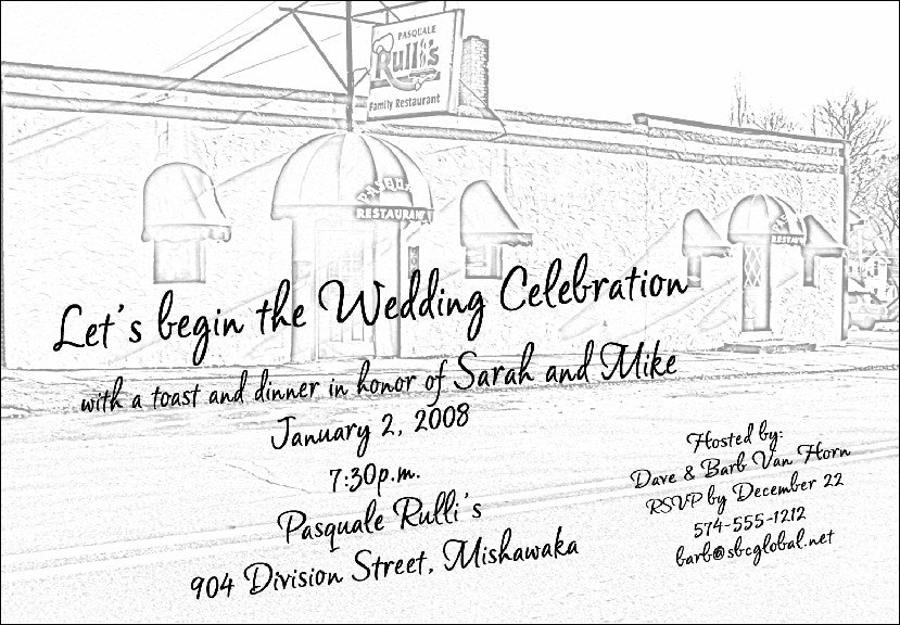 Restaurant theme envelope Sample