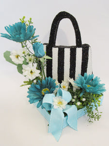 floral purse centerpiece - Designs by Ginny