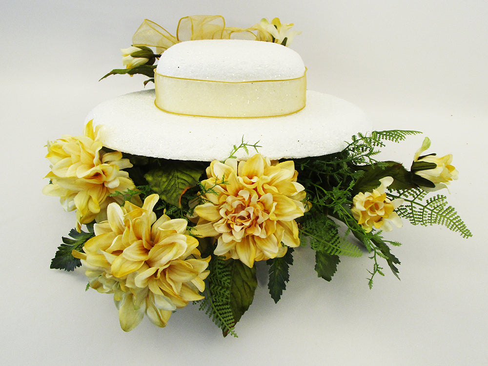 Brim hat centerpiece - Designs by Ginny