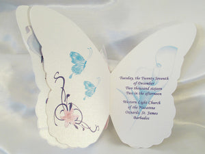 Butterfly wedding program - Designs by Ginny