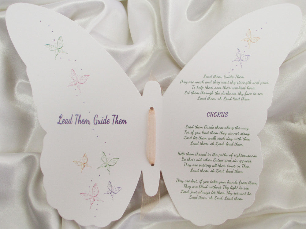 Floral Butterfly Wedding Program Sample