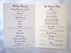 Wedding program - Designs by Ginny
