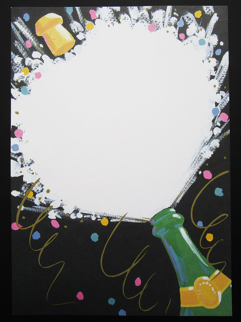 champagne bottle invite- Designs by Ginny