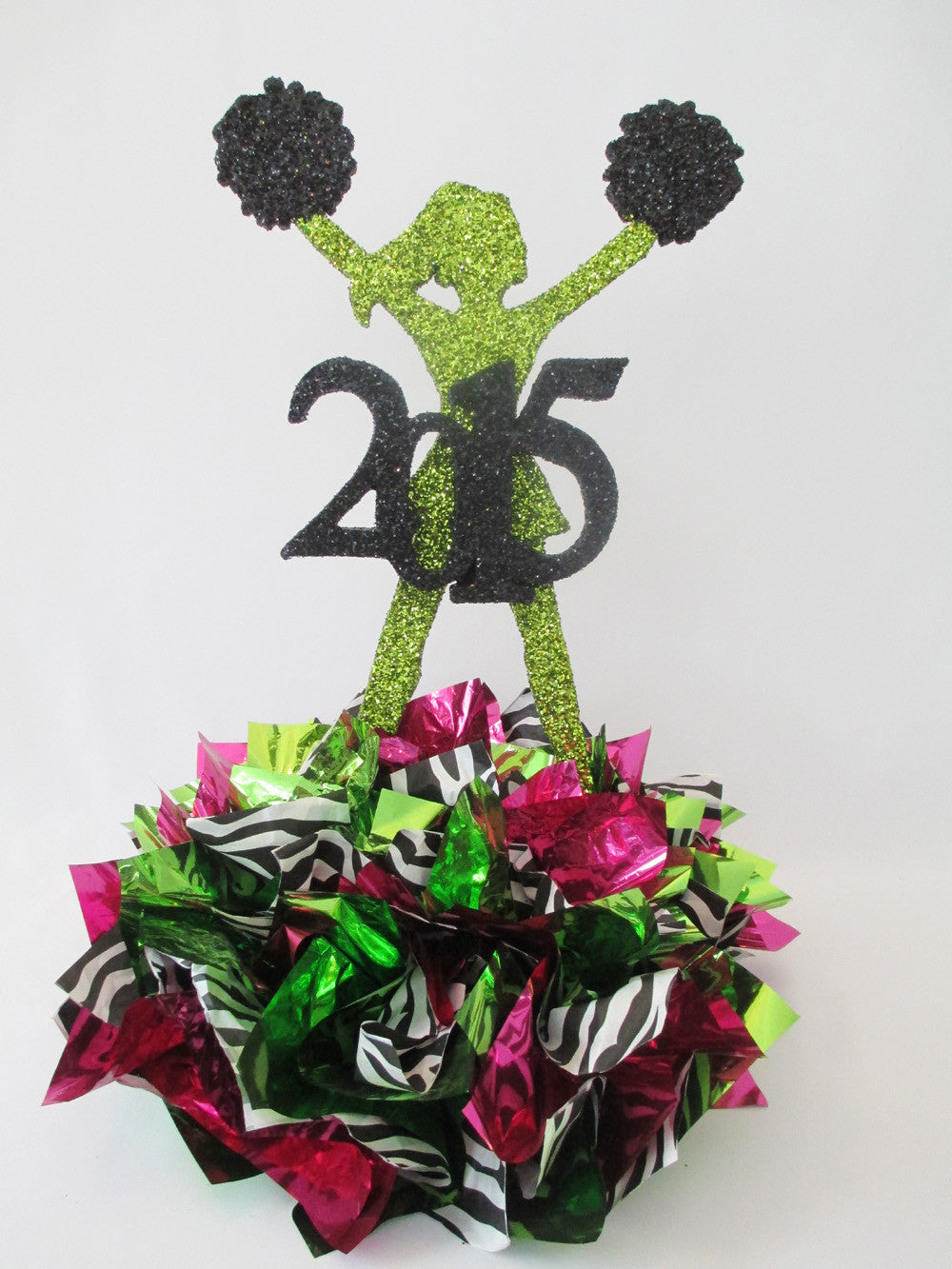 Cheerleader graduation centerpiece - Designs by Ginny