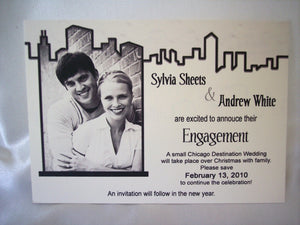 Chicago Skyline Wedding Invite