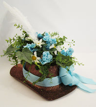 Load image into Gallery viewer, Cowboy Hat Floral Centerpiece Side-view - Designs by Ginny

