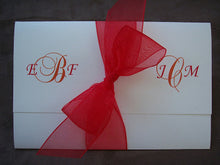 Load image into Gallery viewer, Fold-over with Bow Wedding Invite
