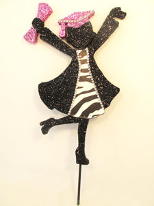 Grad girl cutout with zebra accents - Designs by Ginny