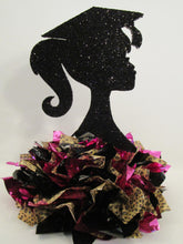 Load image into Gallery viewer, Barbie Style grad girl silhouette centerpiece - Designs by Ginny

