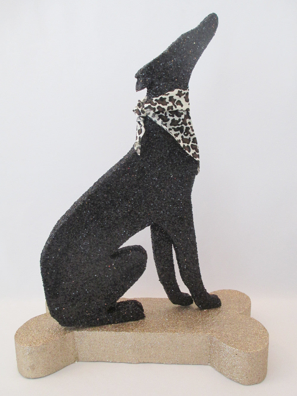 Greyhound Dog on Faux Bone