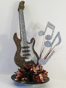 Large guitar & musical notes centerpiece - Designs by Ginny