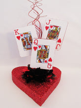 Load image into Gallery viewer, Heart Playing Card Centerpiece - Designs  by Ginny
