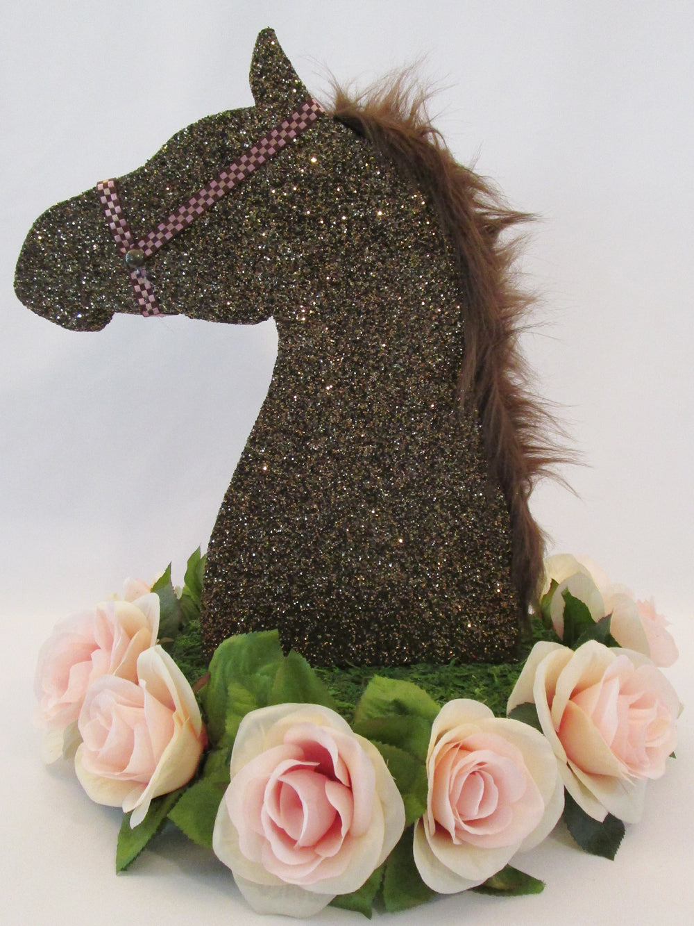 Styrofoam Horsehead centerpiece - Designs by Ginny