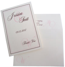 Load image into Gallery viewer, Fold-over Invite, Monogram &amp; Bow

