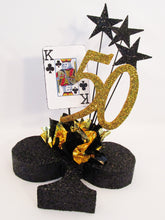 Load image into Gallery viewer, King of Clubs themed centerpiece - Designs by Ginny
