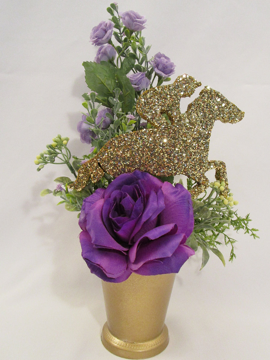 Gold Mint Julep Floral Centerpiece Designs by Ginny