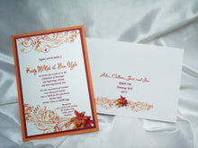 Load image into Gallery viewer, Orange Calla Lily Wedding Invite
