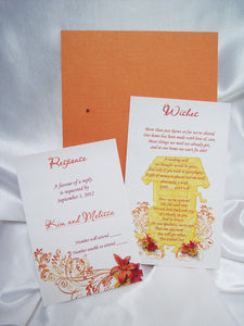 Orange Calla Lily Wedding Invite