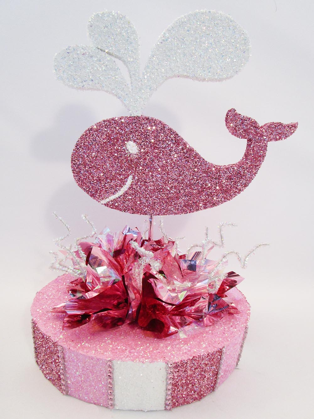 Pink whale centerpiece - Designs by Ginny
