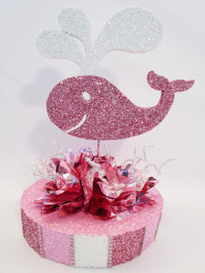 Pink whale centerpiece - Designs by Ginny