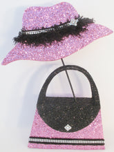 Load image into Gallery viewer, cloche style hat &amp; purse centerpiece - Designs by Ginny
