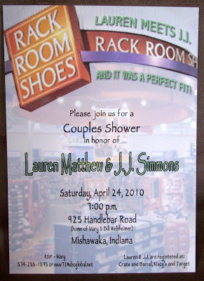 Shoes on envelope Sample