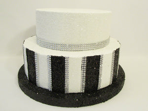 Stripped Faux Cake Centerpiece Base