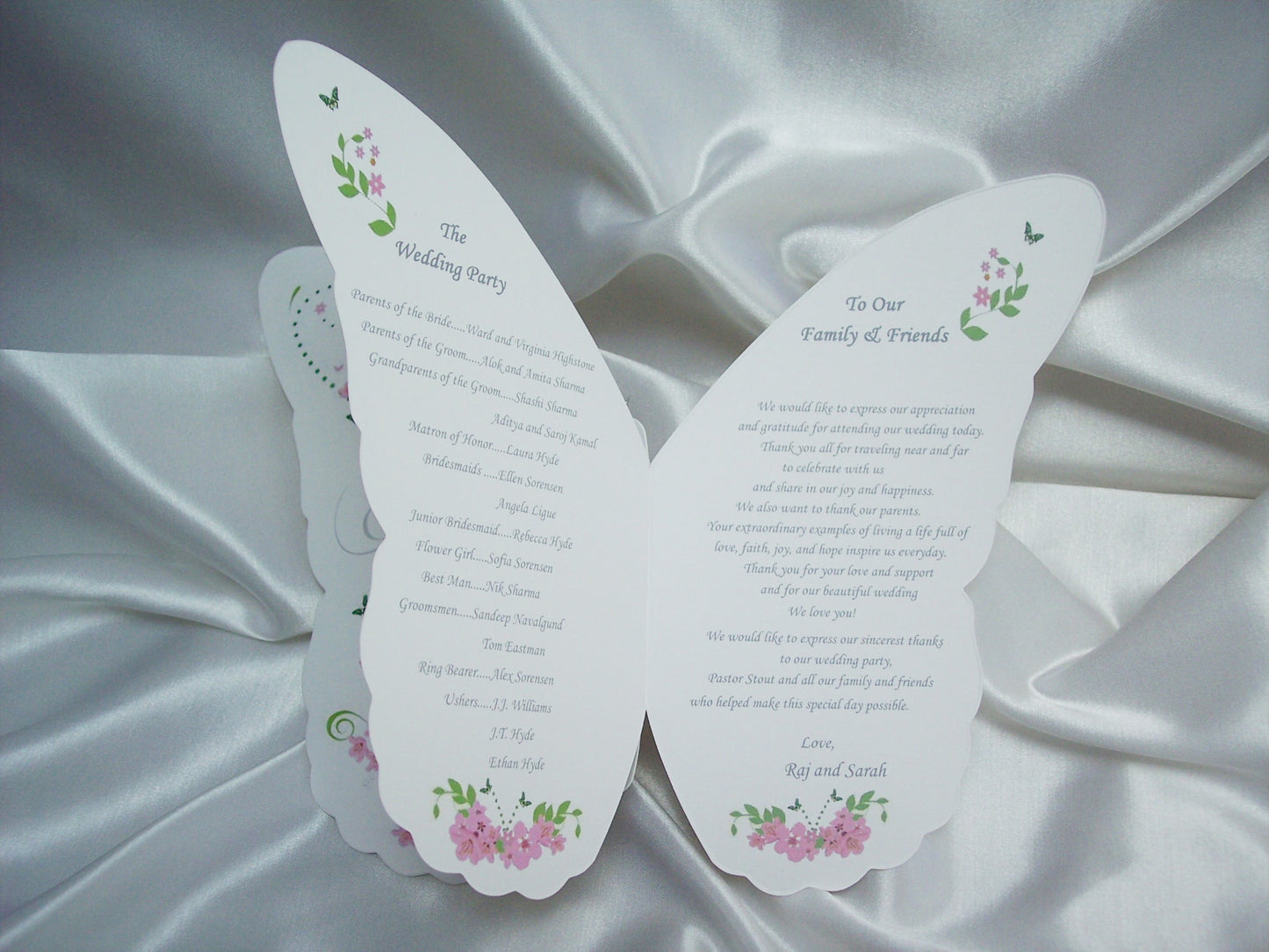 Pink Flowers Butterfly Program Sample