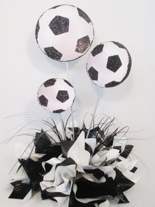 Soccer balls centerpiece - Designs by Ginny