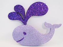 Load image into Gallery viewer, Purple and lavender whale cutout - Designs by Ginny
