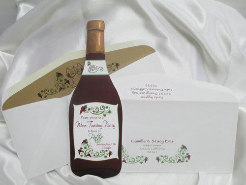 Wine theme envelope Sample