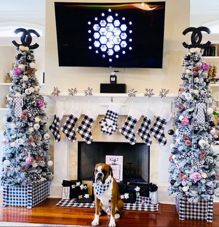 Chanel Inspired Christmas Balloon Tree