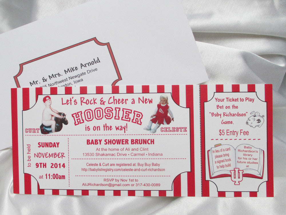 Hoosier Baby Shower Brunch Invite