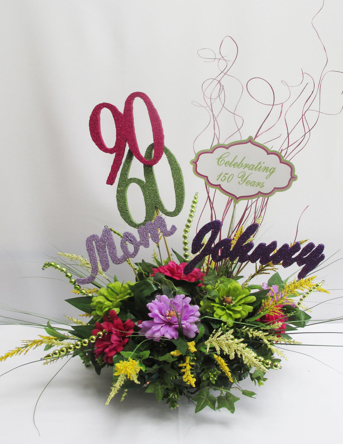 60th & 90th Birthday Centerpiece