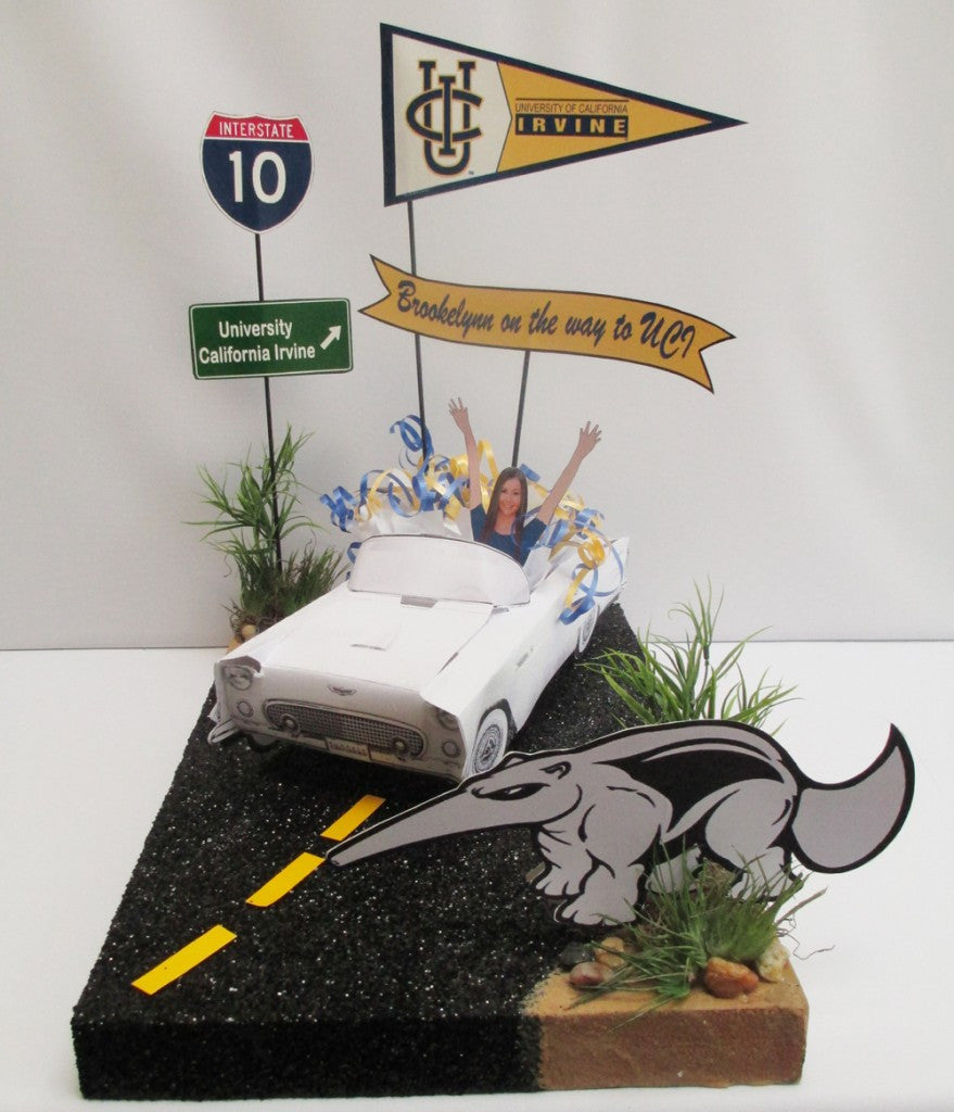 Off to college car centerpiece