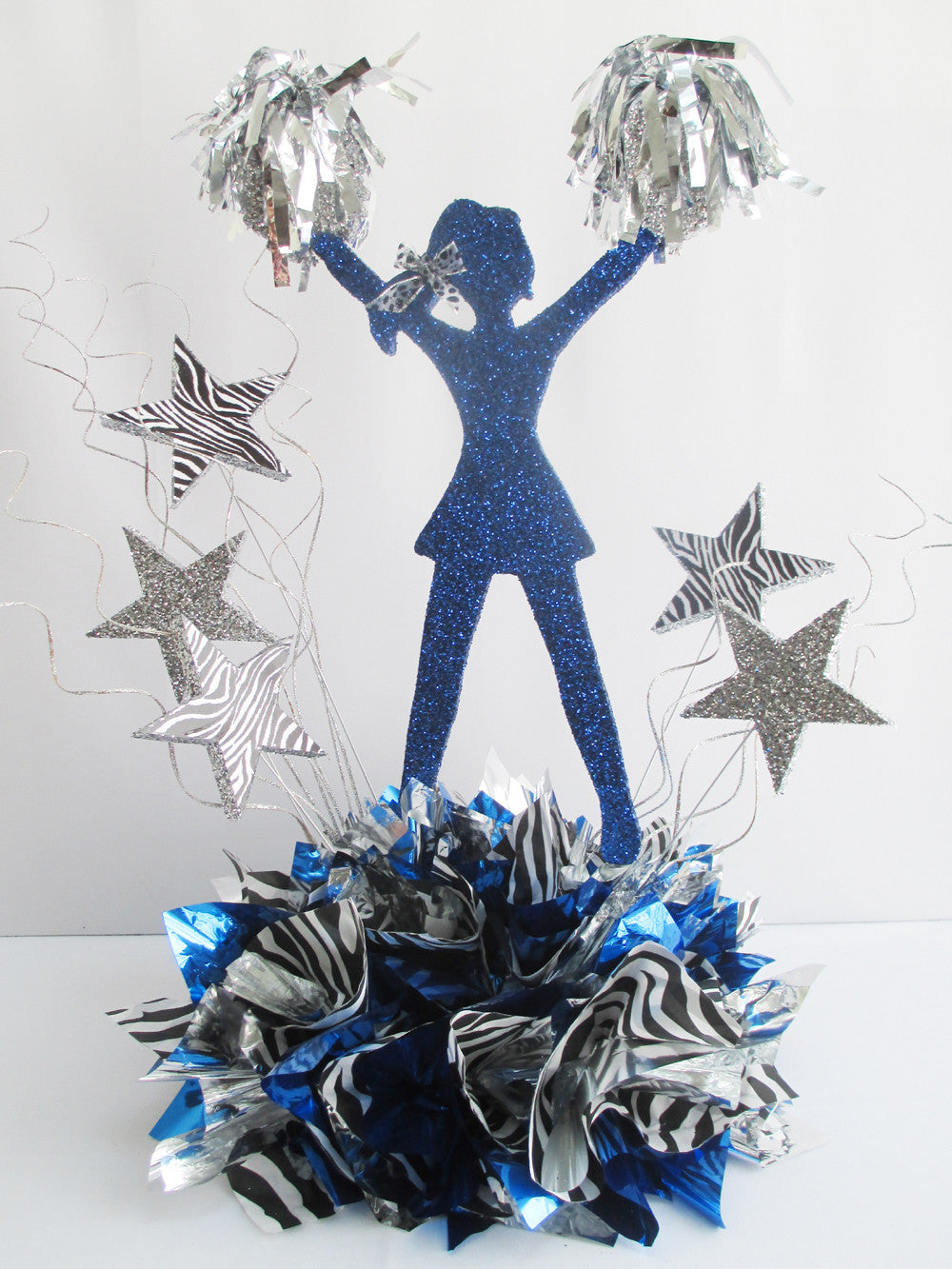 Cheerleader Centerpiece with Zebra