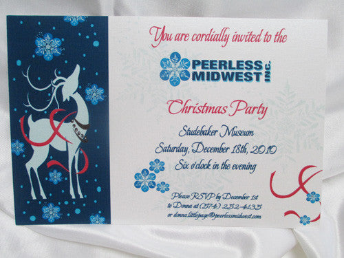 Winter Deer & Snowflake Invite