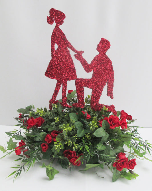 Engagement/proposal table centerpiece
