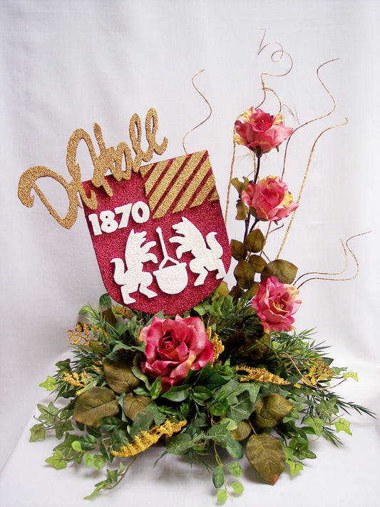University Crests in Table Centerpieces, Duke, Penn, Loyola