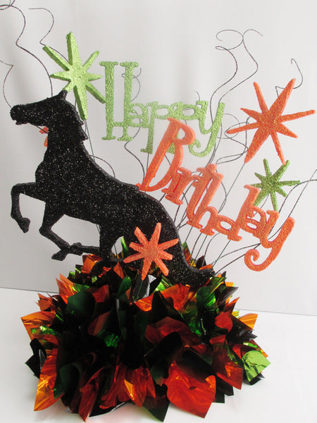 Happy Birthday Horse themed centerpiece