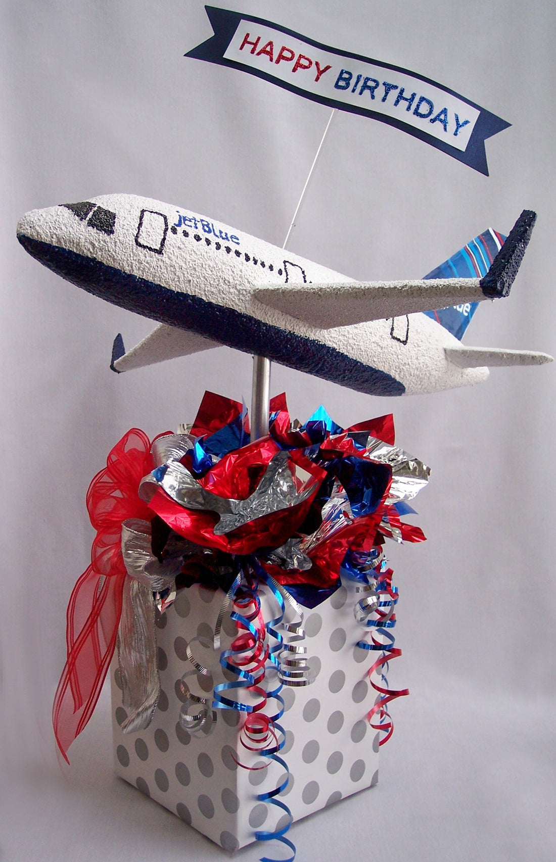 Jet Blue Airplance Birthday Centerpiece