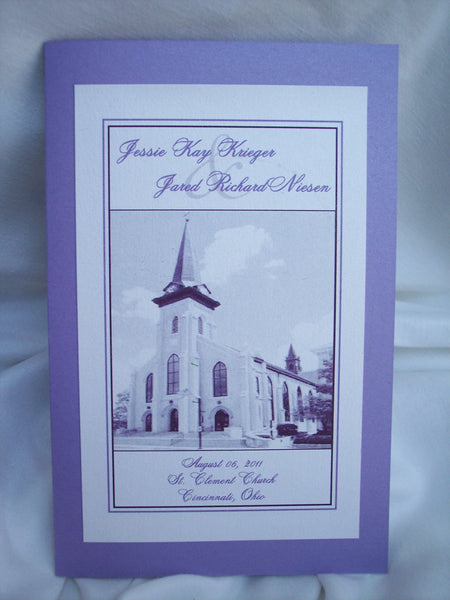 St. Clement Church, Cincinnati, Ohio featured wedding program